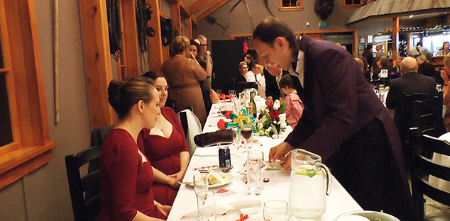 Auckland magician Vas Kovalski performs at wedding party